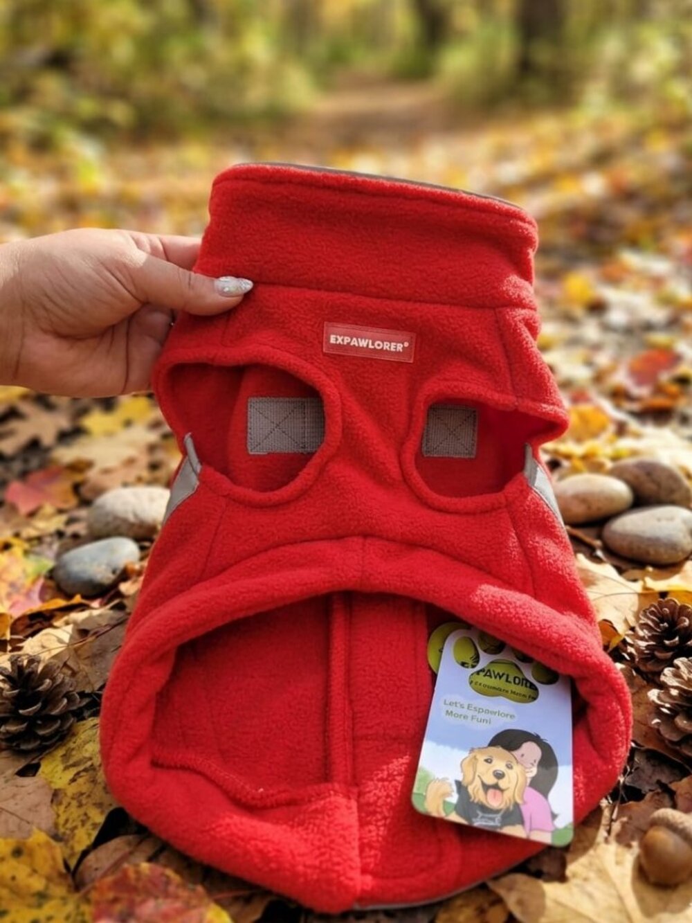 Brand New EXPAWLORER Red Polar Fleece Dog Vest / Jacket